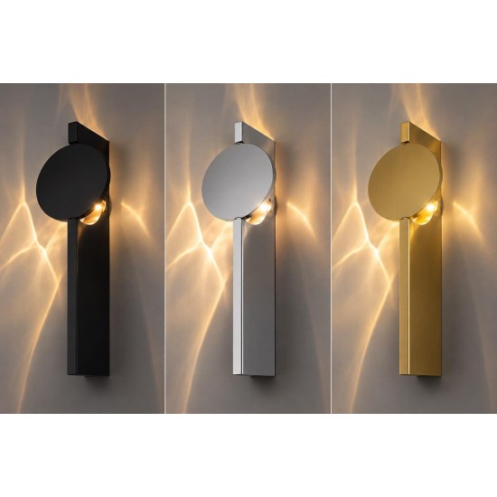 Modern Güneş Tutulması Efektli Yuvarlak ve Lineer Dekoratif LED Duvar Apliği Gold Modern Güneş Tutulması Efektli Yuvarlak ve Lineer Dekoratif LED Duvar Apliği Gold
